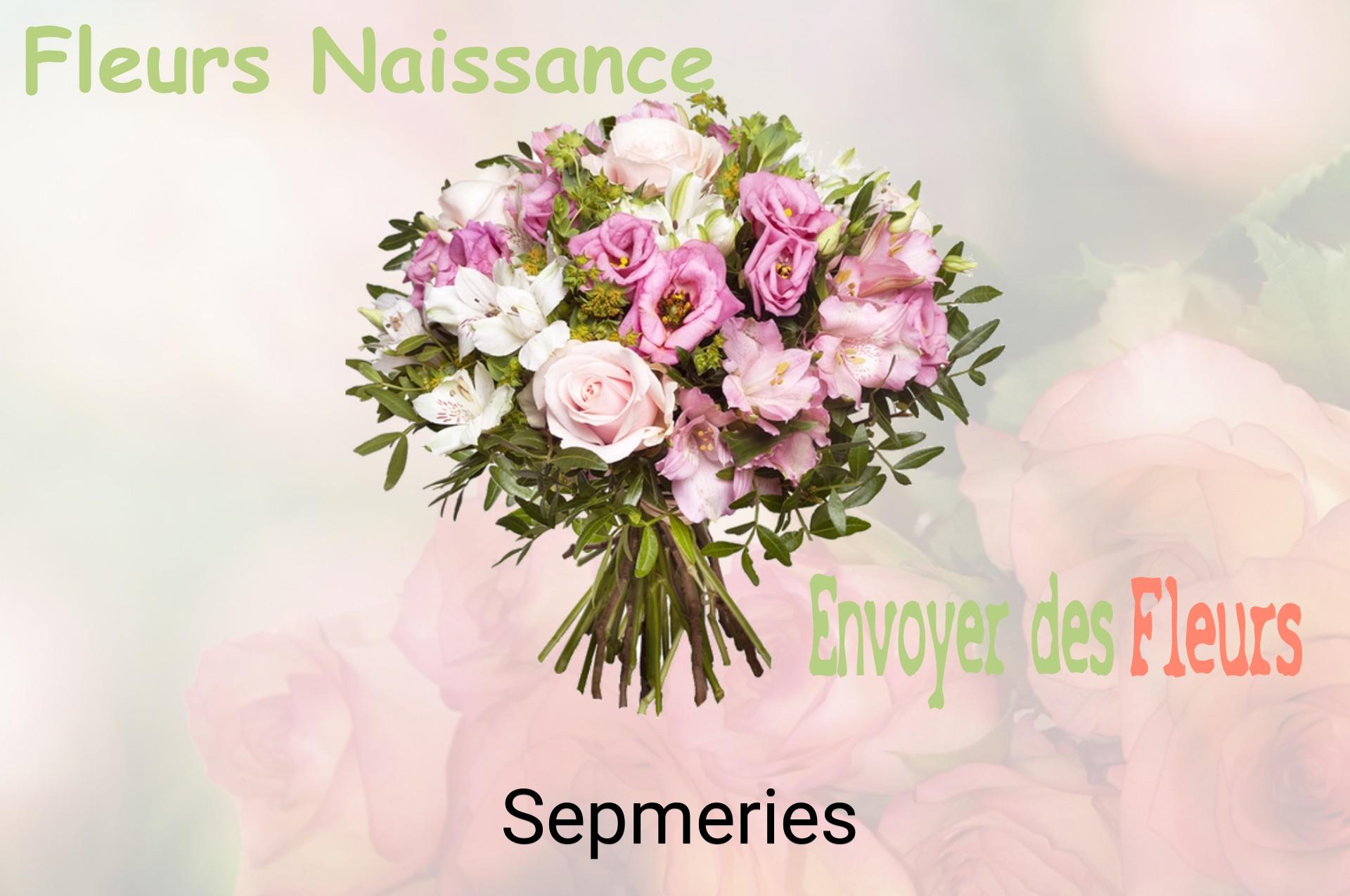 Bouquet de fleurs de naissance livré à Sepmeries